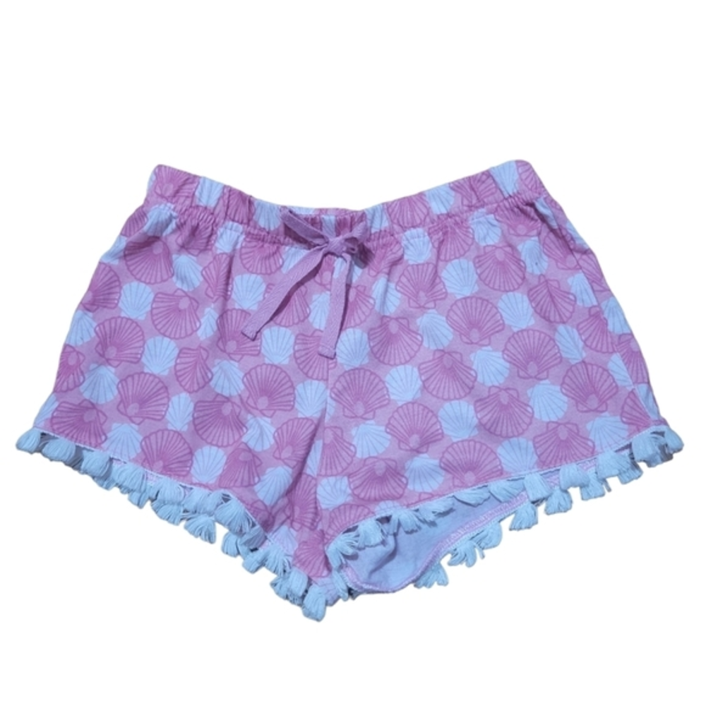 Pink And White Seashell Shorts